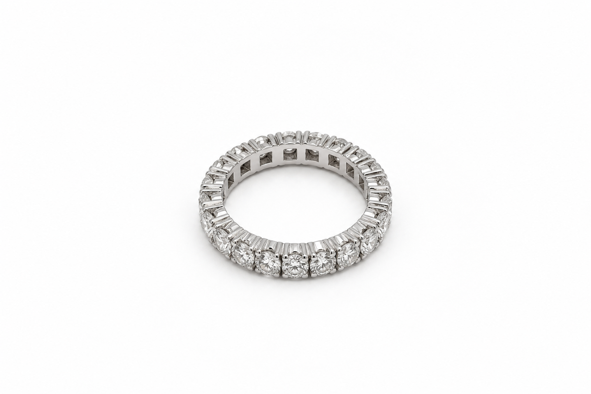 Alliance tour complet - Or blanc et diamants