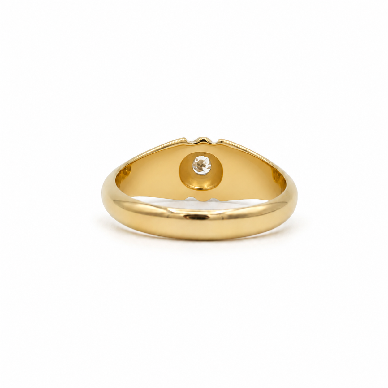 Bague Jonc - Or jaune - Diamant 0,10 carat