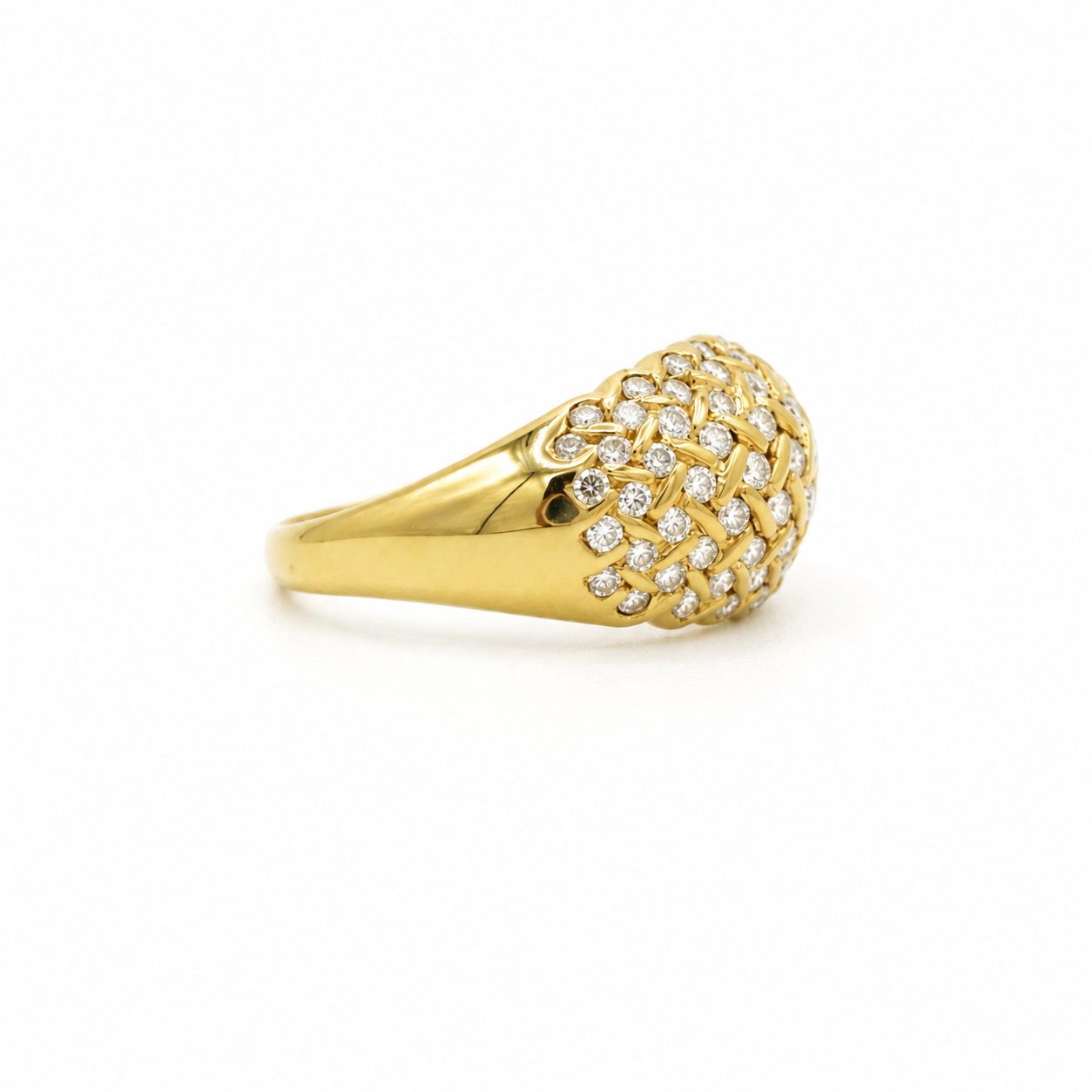 Bague Dôme - Or Jaune et Diamants