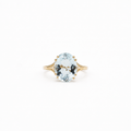 Bague Or jaune - Aiguë Marine