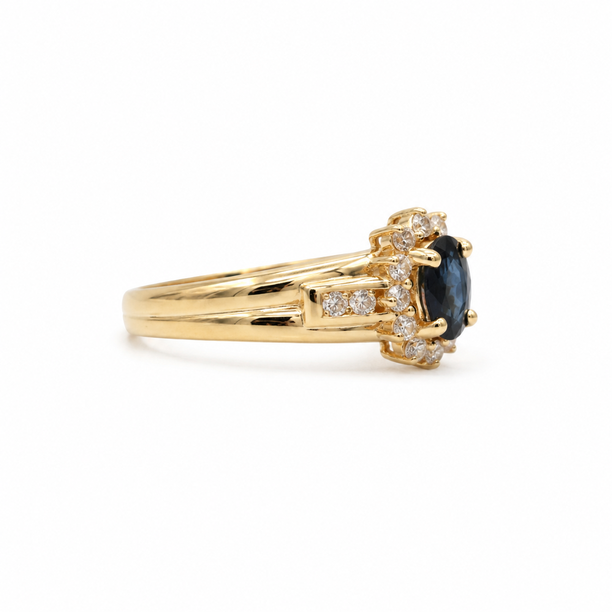 Bague Marguerite - Or jaune - Saphir et Diamants