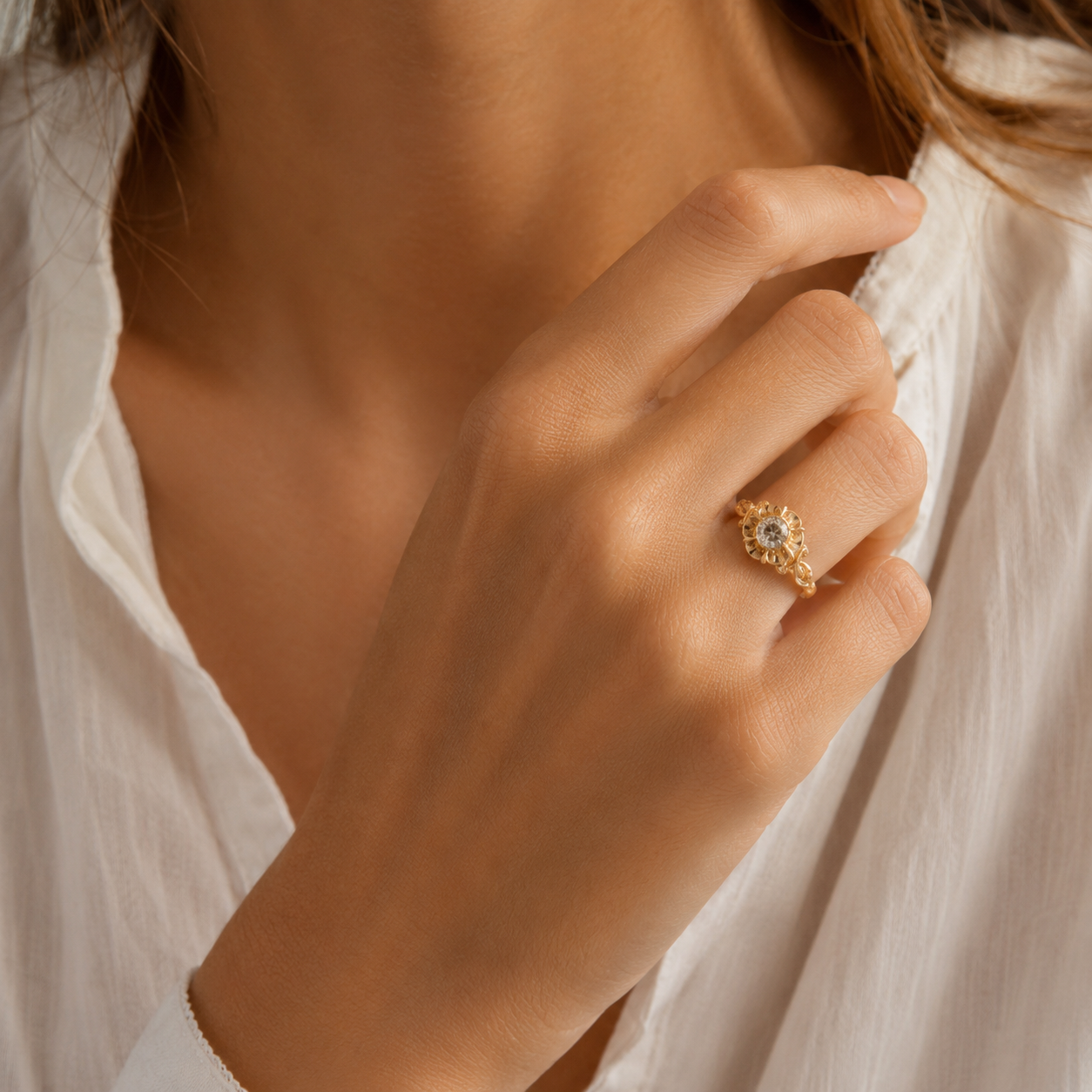 Bague Or jaune - Diamant 0,50 carat
