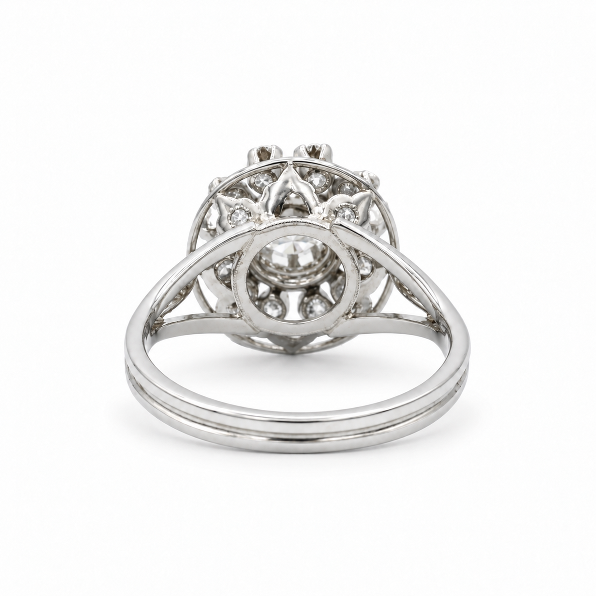 Bague Marguerite Or blanc et diamants