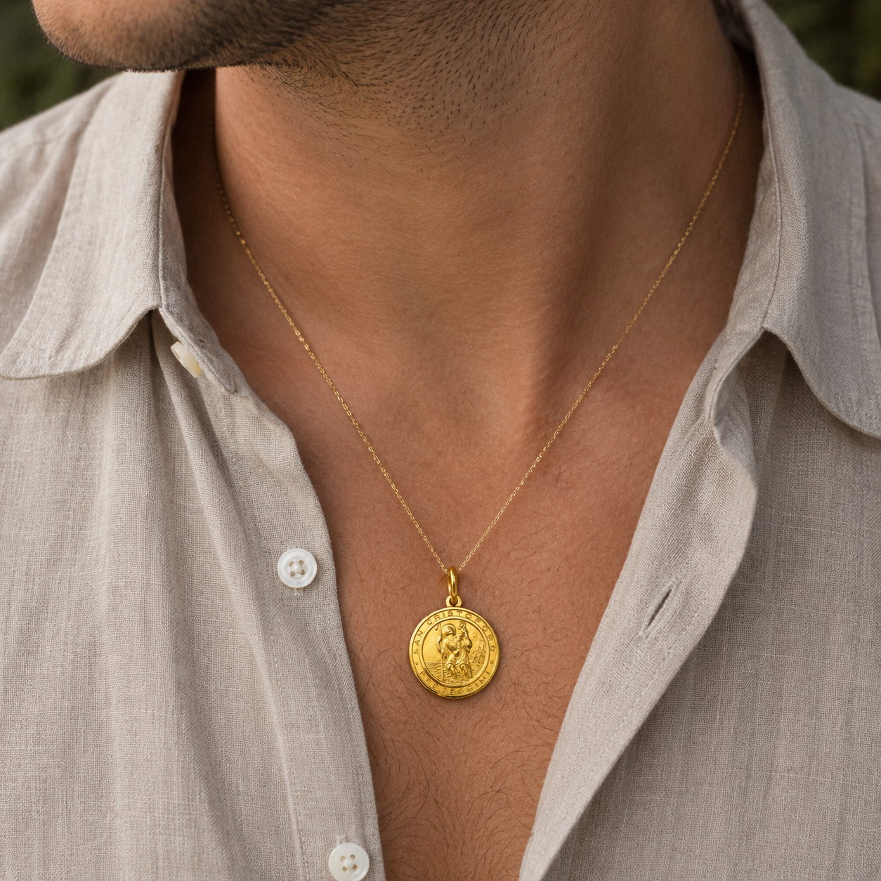 Médaille - Saint Christophe - Or jaune