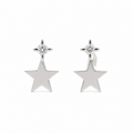 Boucles d’oreille étoile - Or blanc et diamants