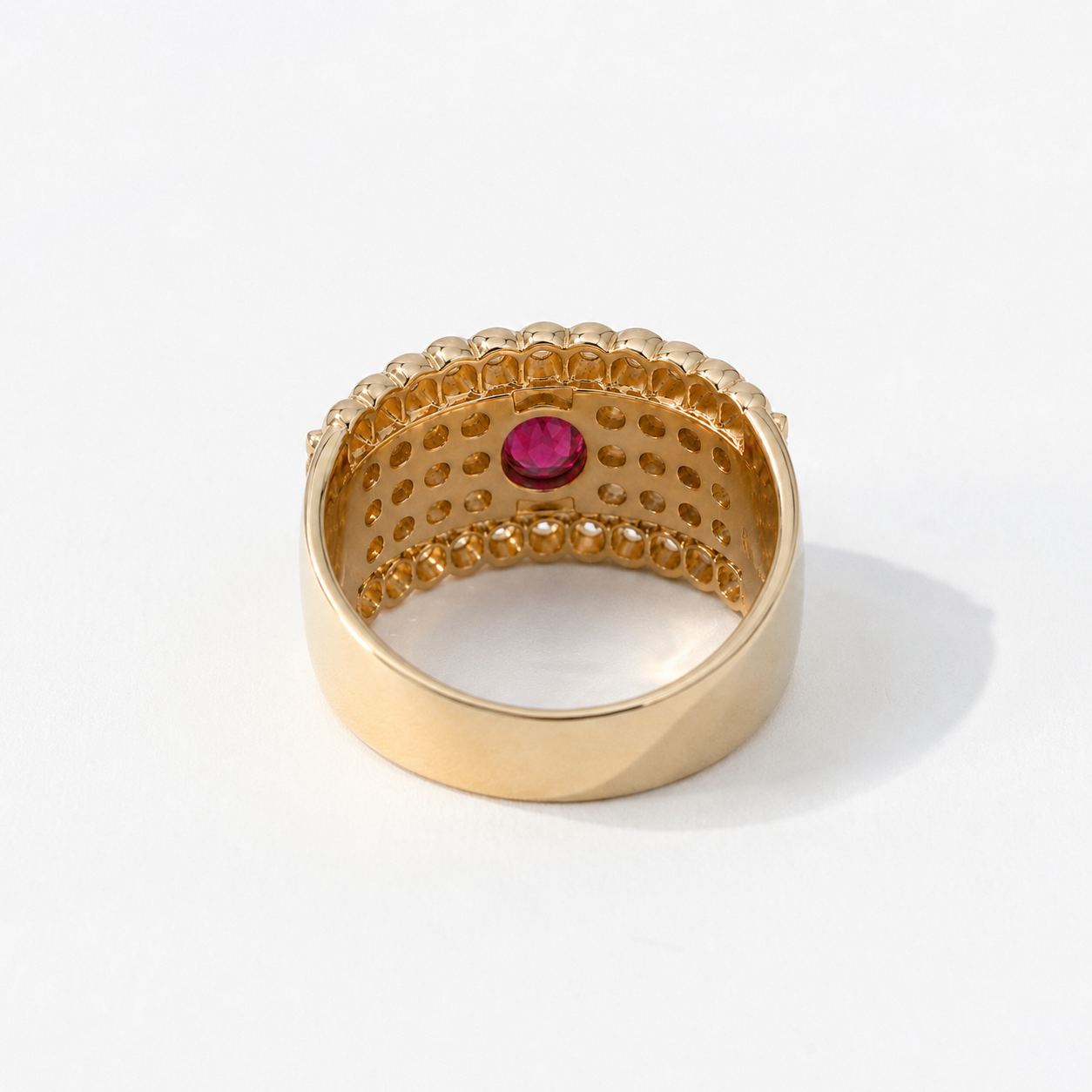 Bague Or jaune - Rubis et Diamants