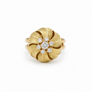 Bague Fleur - Or jaune - Diamants 0,50 carat