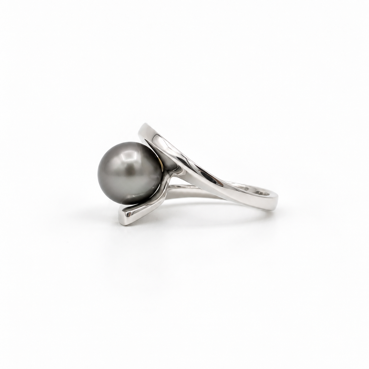 Bague Or blanc - Perle de Tahiti