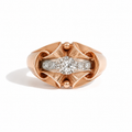 Bague Tank Or rose - Diamants 0,40 carat
