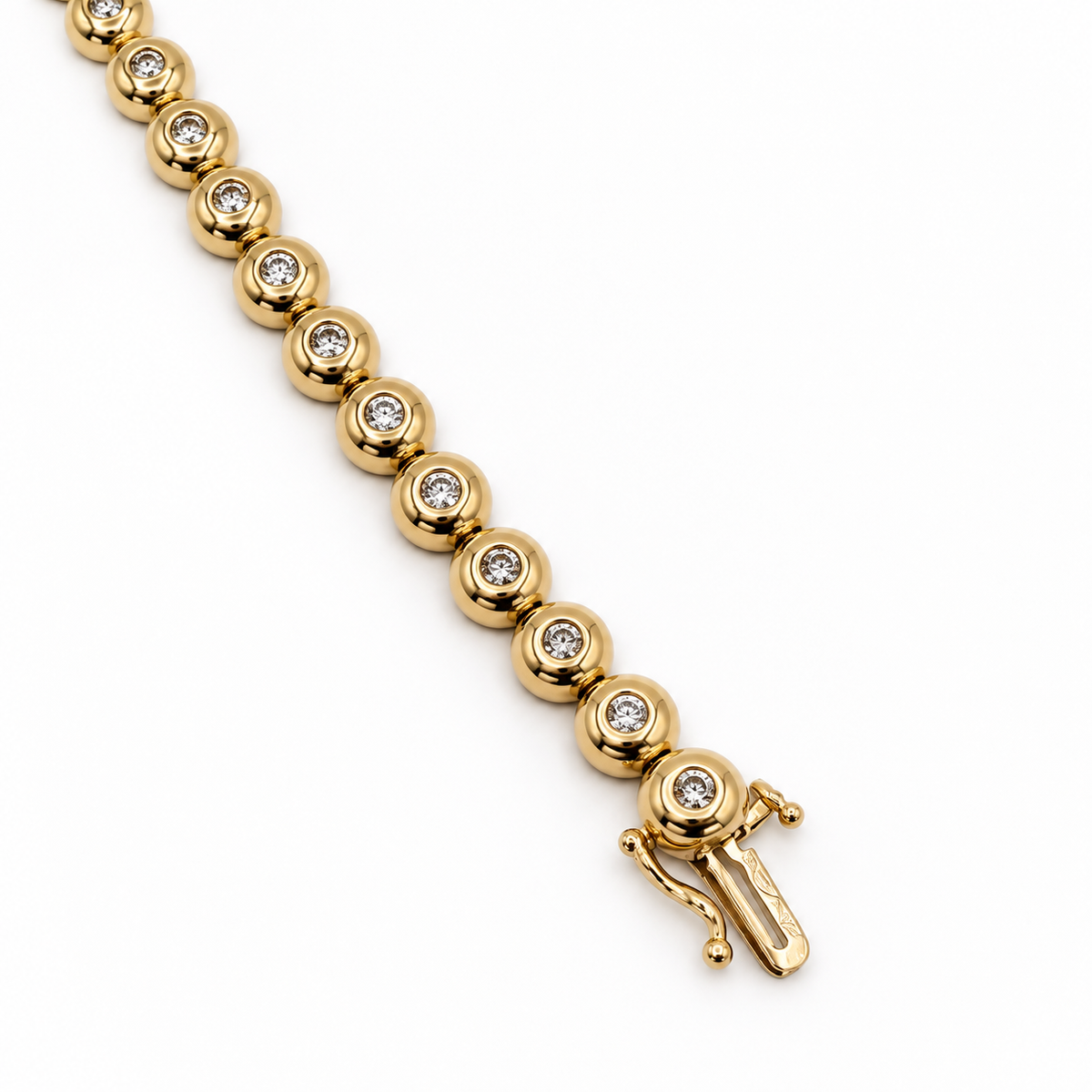Bracelet Or jaune - Diamants 1 carat