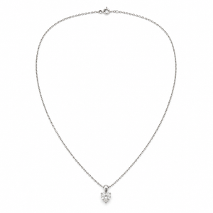 Collier Pendentif Coeur - Or blanc et Diamant