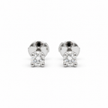 Boucles d’oreilles - Or blanc Diamants 2 x 0,20 carat