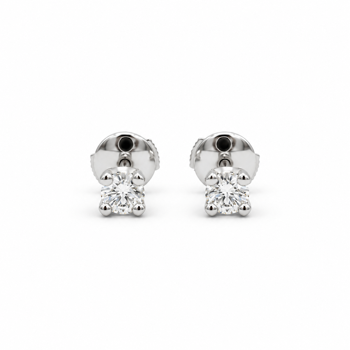 Boucles d’oreilles - Or blanc Diamants 2 x 0,20 carat