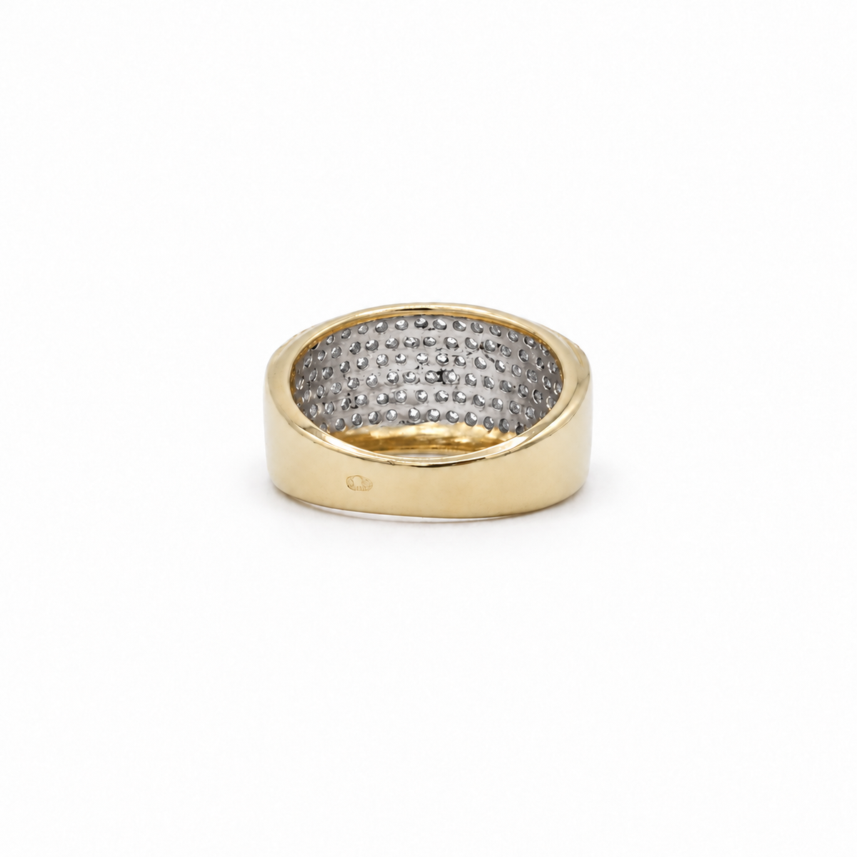 Bague Bandeau or jaune et diamants
