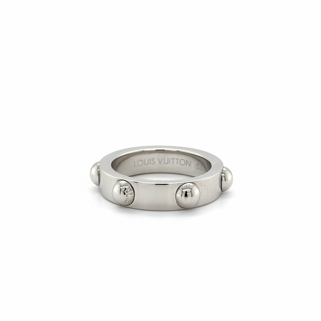 Louis Vuitton - Bague Clous Or blanc