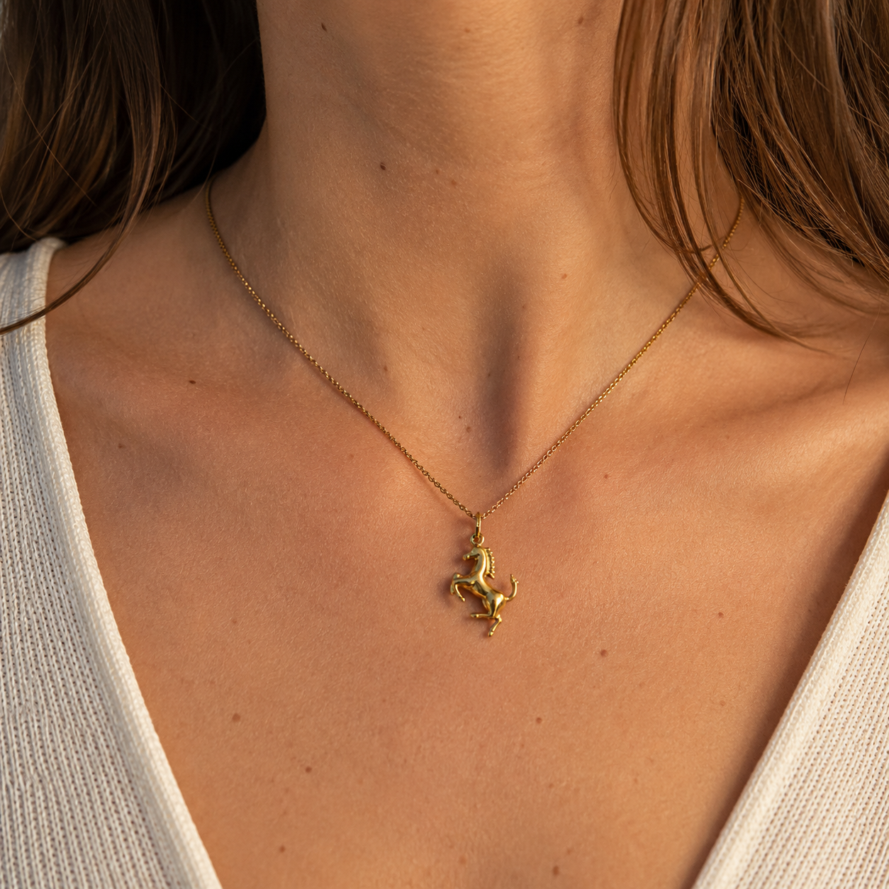 Pendentif Cheval - Or jaune