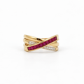 Bague Or jaune - Rubis et Diamants