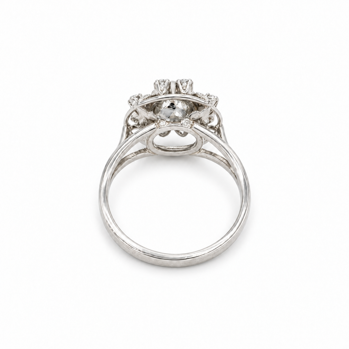 Bague Marguerite Or blanc et diamants