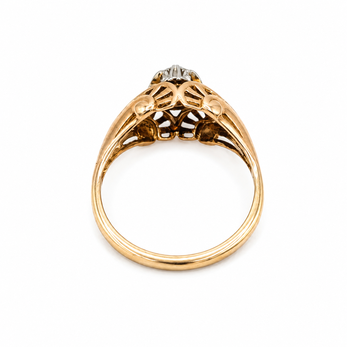 Bague Tank - Or rosé - Diamant 0,15 carat