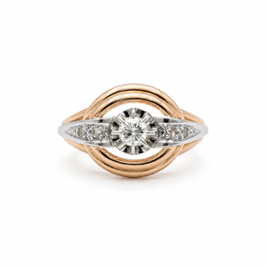 Bague 2 ors - Diamants