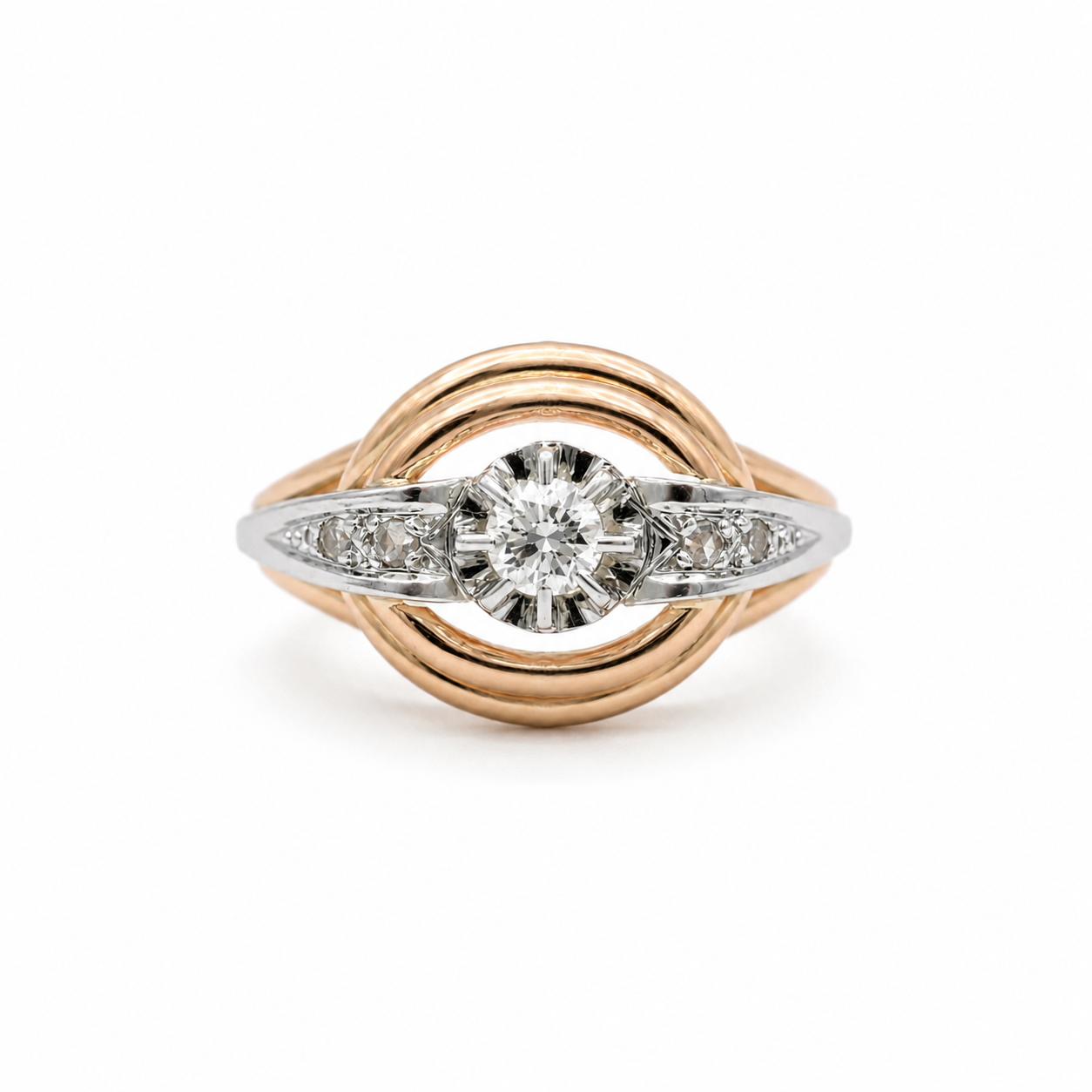Bague 2 ors - Diamants
