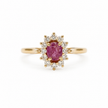 Bague Marguerite - Or jaune - Rubis et Diamants
