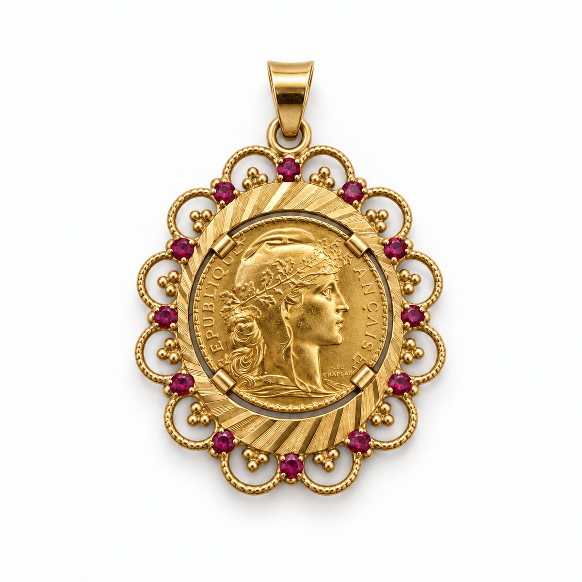 Pendentif - Médaille Or Jaune - Pièce de 20 francs