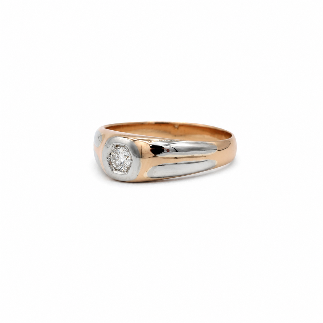 Bague Jonc 2 ors - Diamants 0,27 carat