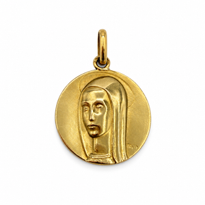 Médaille or jaune Vierge Marie signée Trécy