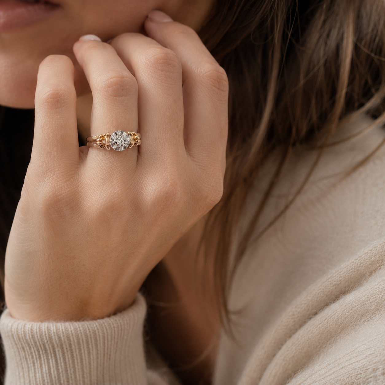 Bague 2 ors - Diamant