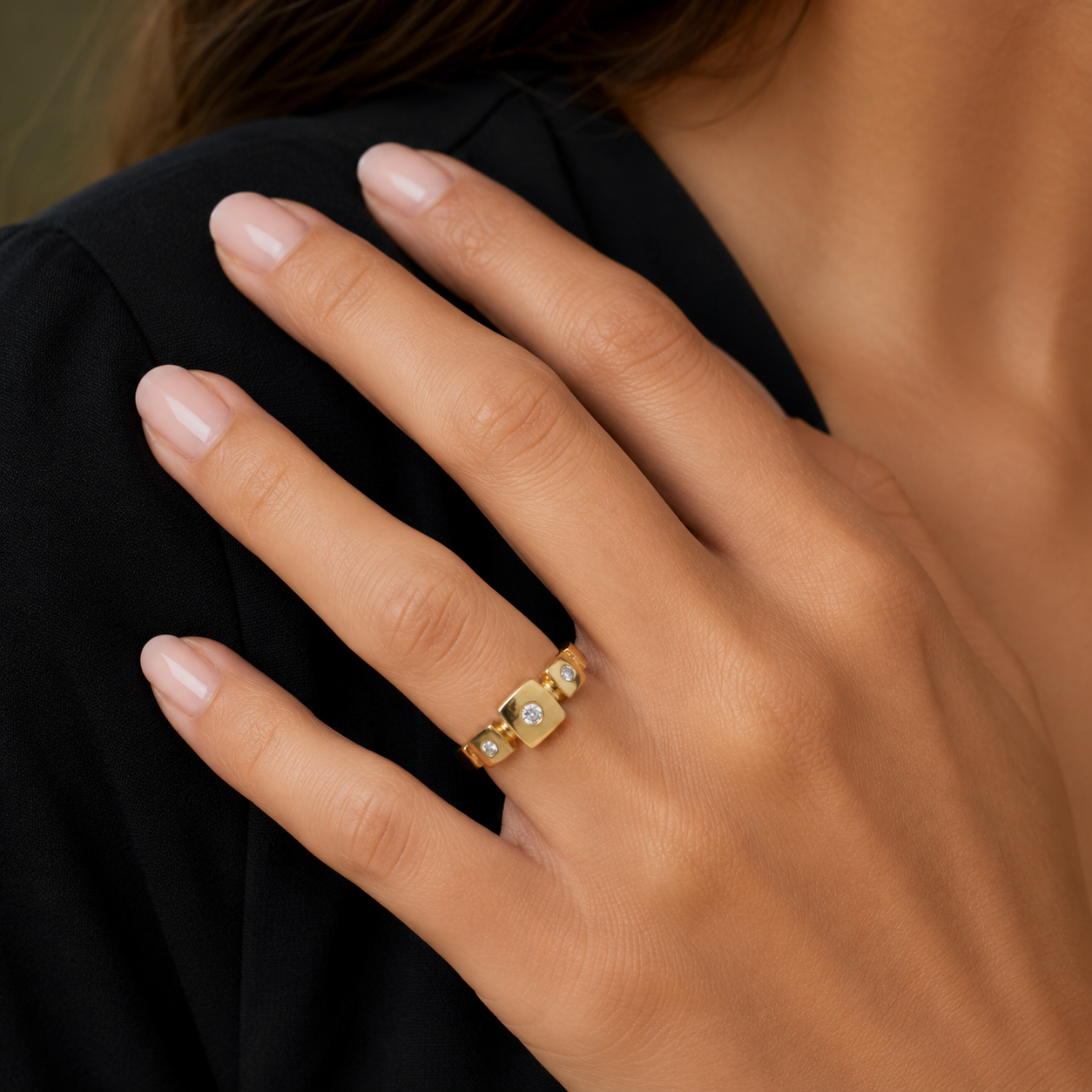 Bague Or jaune et Diamants