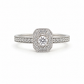 Bague de Fiancaille - Or blanc et Diamants