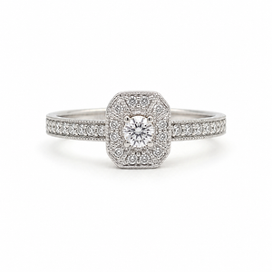Bague de Fiancaille - Or blanc et Diamants