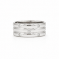 Bague Bandeau - Or blanc et Diamants