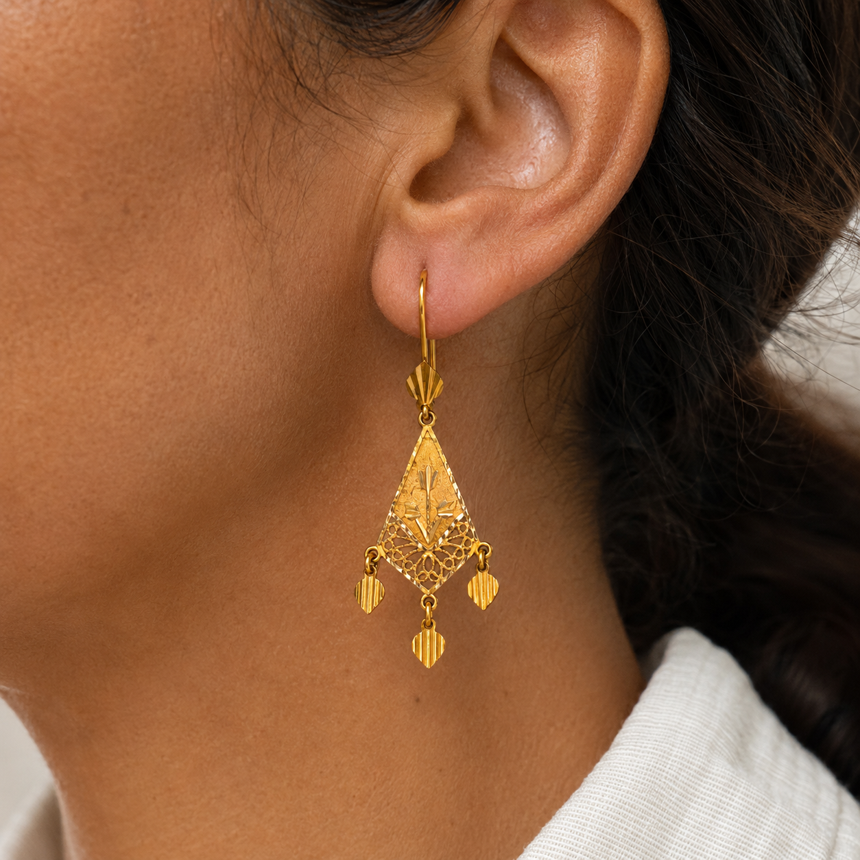 Boucles d’oreilles Orientale Or jaune