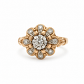 Daisy Tank Ring - Rose Gold - Diamonds