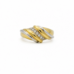 Bague 2 ors - Diamants