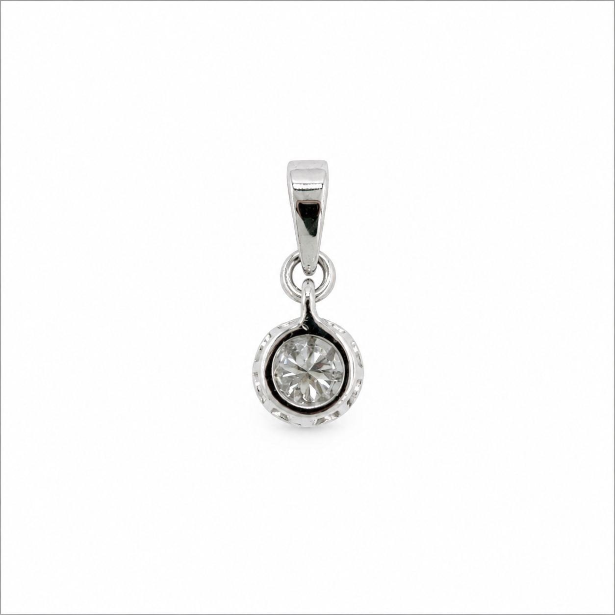 Pendentif Or blanc - Diamant 0,28 carat