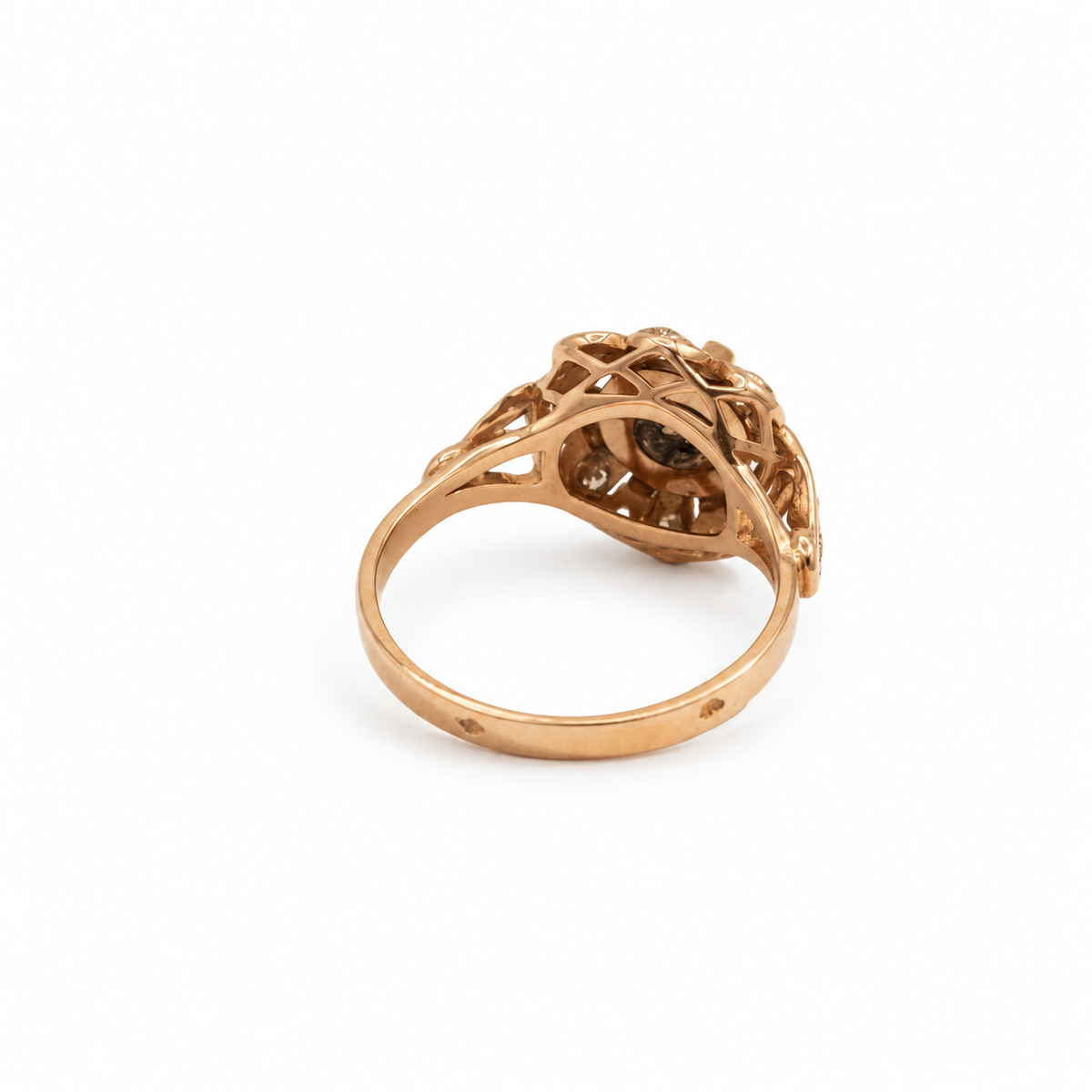 Daisy Tank Ring - Rose Gold - Diamonds
