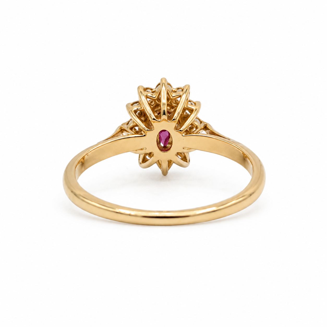 Bague Marguerite - Or jaune - Rubis et Diamants