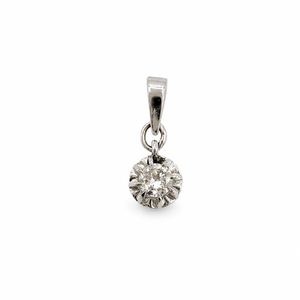 Pendentif Or blanc - Diamant 0,28 carat