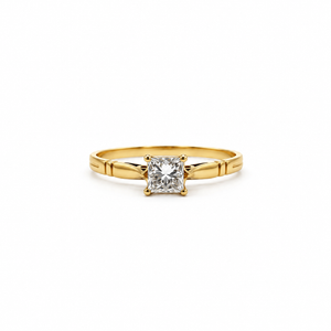 Solitaire Or jaune et Diamant