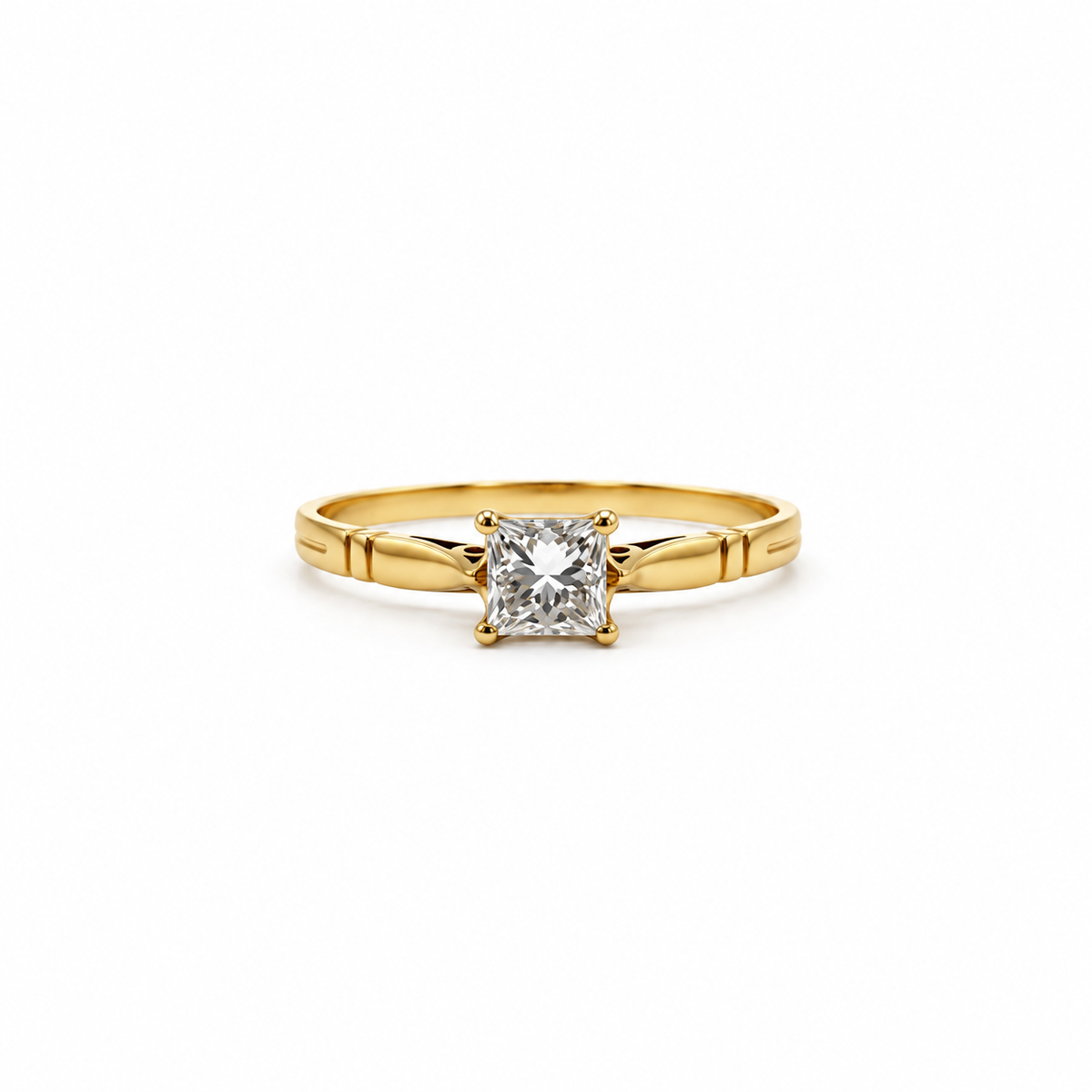 Solitaire Or jaune et Diamant