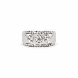 Bague Trilogie Platine et Diamants