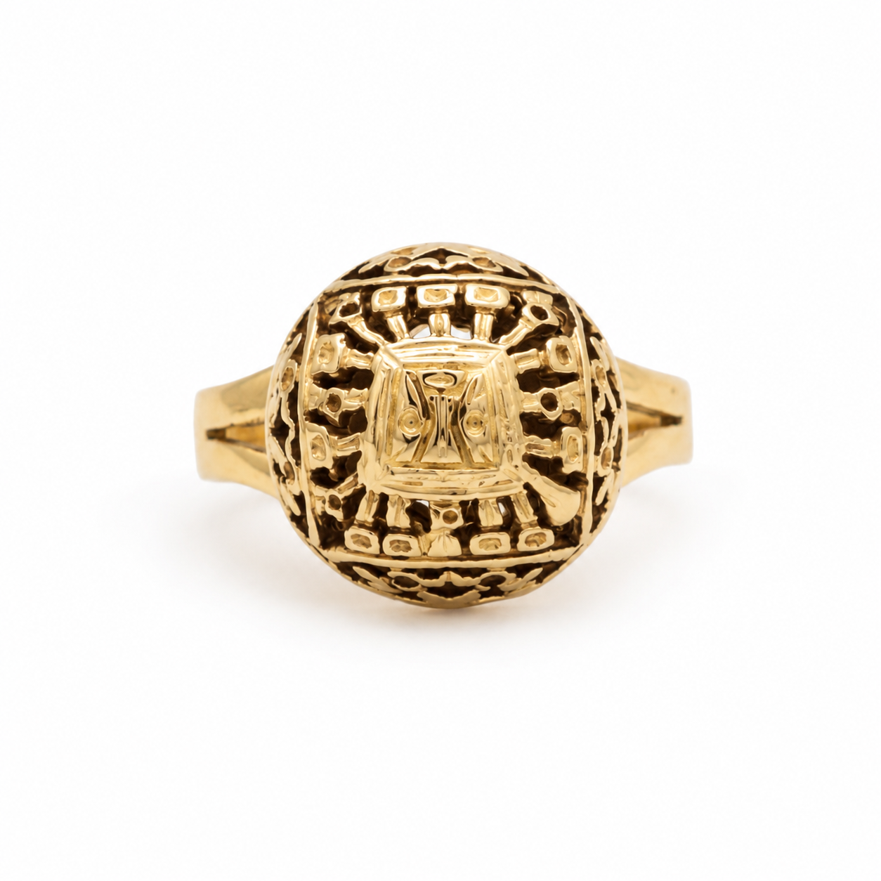 Bague Péruvienne Arte Orfévre - Or jaune