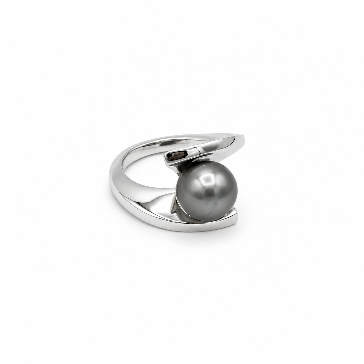 Bague Or blanc - Perle de Tahiti