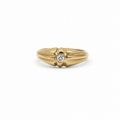 Bague Jonc - Or jaune - Diamant 0,10 carat