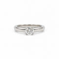 Solitaire Or blanc et diamant 0,60 carat