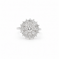 Bague Marguerite - Or blanc - Diamants 2,42 carats