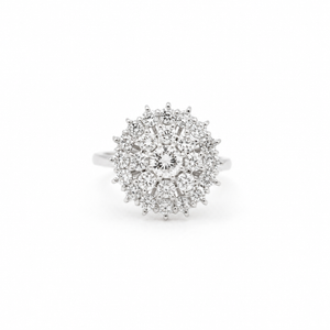 Bague Marguerite - Or blanc - Diamants 2,42 carats